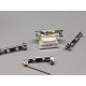 Brooch Back, hook catch, 25mm, each