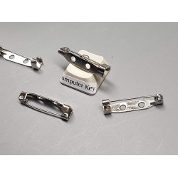 Brooch Back, hook catch, 25mm, each