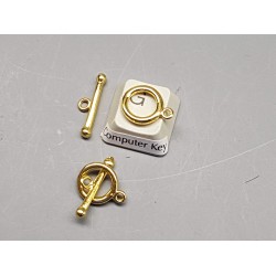 Toggle Clasp, small-med, gold plate