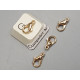 10mm Lobster / Parrot clasp, light gold colour, alloy