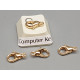 10mm Lobster / Parrot clasp, light gold colour, alloy