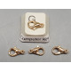 10mm Lobster / Parrot clasp, light gold colour, alloy