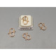 Clasp, S - Joiner, 11mm, 18ct gold plate