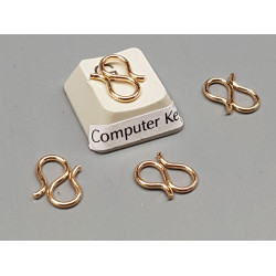 Clasp, S - Joiner, 11mm, 18ct gold plate