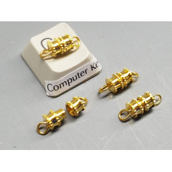 Barrel Clasp, medium, gold plate