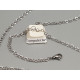 304 Stainless Steel Fine Rolo Chain Necklace, with Lobster Clasp, 45cm, each