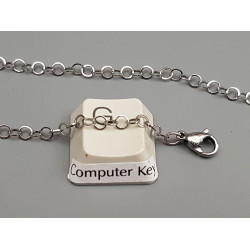 304 Stainless Steel Fine Rolo Chain Necklace, with Lobster Clasp, 45cm, each