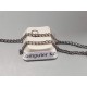 Chain by the metre, fine Curb link, brass w/soldered links, shiny gunmetal black