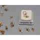 Pendant Eyelets with collar, glue in, raw brass, per 50