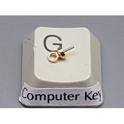 Pendant Eyelets with collar, glue in, gold plate, per bag of 50