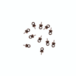 Pendant Eyelets with collar, glue in, antique bronze, per 50