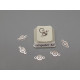 Silver plated Spiral link, 8.5x4.5mm, per 50