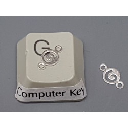Silver plated Spiral link, 8.5x4.5mm, per 50