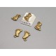 Charm, foot, ant bronze plate, same both sides, 14mm