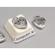 Love My Dog Charm, ant silver plate, 10mm, double sided
