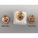 Love My Dog Charm, ant copper plate, 10mm, double sided