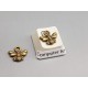 Tiny Bee Charm, ant bronze plate, 11mm, double sided