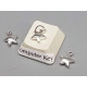Charm, Tiny Star, silver plate, same both sides, 7mm