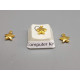 Charm, Tiny Star, gold plate, same both sides, 7mm