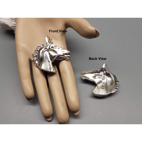 Big Horse Head pendant, flat piece for craft or jewellery making