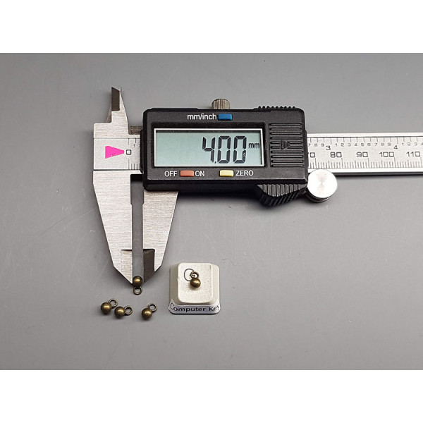 End piece Weight, 4mm round, ant bronze plate - Make your own extender chains