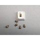 End piece Weight, 4mm round, ant bronze plate - Make your own extender chains