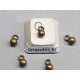 End piece Weight, 4mm round, ant bronze plate - Make your own extender chains