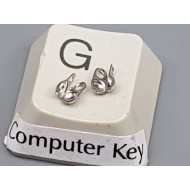 1.5mm Ball Chain Crimp End with two loops, stainless steel, each