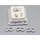 Peanut Bail, 8-shape Quick Link joiner, silver plate, 8mm, bag of 50