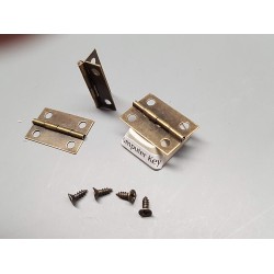 Hinge, 4 Holes with 4 screws, Antique Bronze 15x24mm