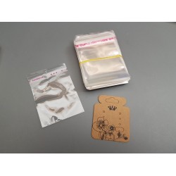 Cellophane bag, non-hang-sell, 50x60mm long, pack of 50