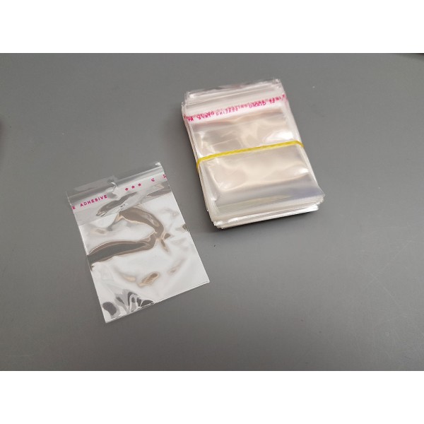 Cellophane bag, non-hang-sell, 50x60mm long, pack of 50