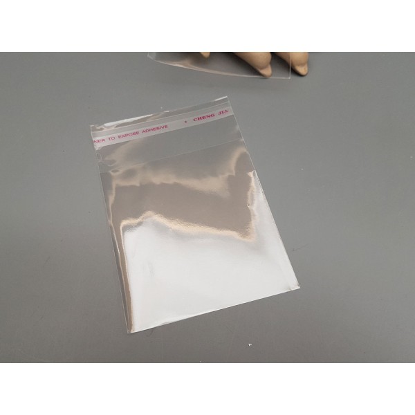 Cellophane bag, non-hang-sell, 70x80mm long, pack of 50