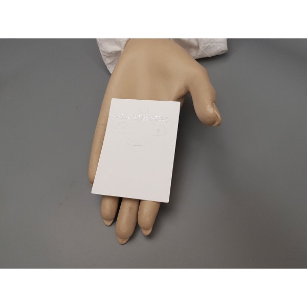 Card Tag, multipurpose Pendant / earring, printed STAINLESS STEEL, 85x60mm, bag of 50