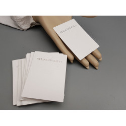 Card Tag, multipurpose Pendant / earring, printed STAINLESS STEEL, 85x60mm, bag of 50