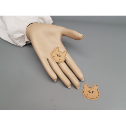 Cute Cat earring display cards, 30x35mm, natural cardboard colour; per 50