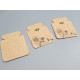Card Tag, Pendant / earring, 43x50mm, printed natural cardboard with shaped top; per 50