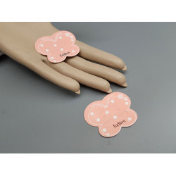 Card Tag, earring display, 40x50mm, pink printed cardboard butterfly shape; per 50