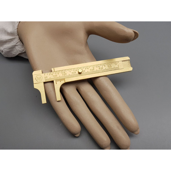 Vernier caliper 80mm solid brass measuring gauge with inches and mm