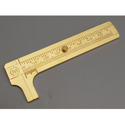Vernier caliper 80mm solid brass measuring gauge with inches and mm