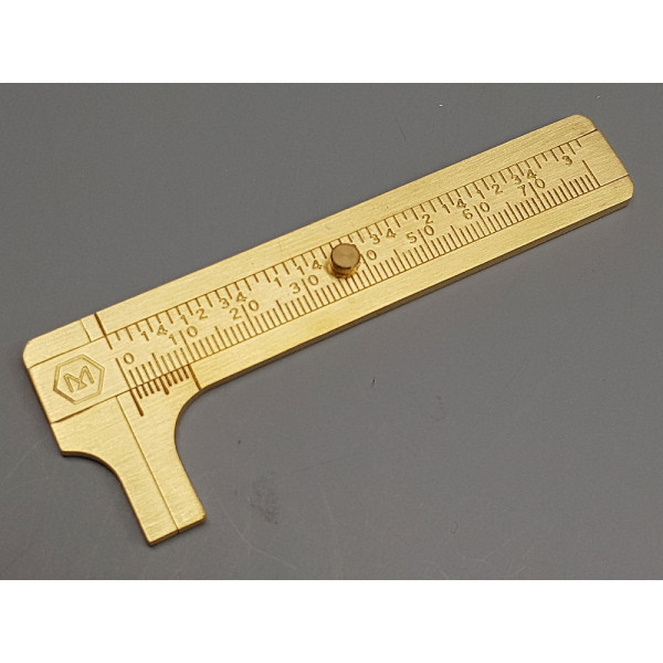 Vernier caliper 80mm solid brass measuring gauge with inches and mm