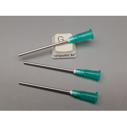 Syringe needle, blunt end, 14 gauge, slip top