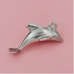 Pewter Dolphin with loop, 43mm, diving