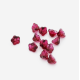 Pressed Glass Flower Cup, 6/8mm, boysenberry, per 25