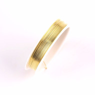 Craft Wire: Gold coloured Copper Wire, 0.6mm strand