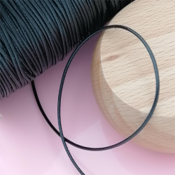 Polished Poly Cord, 1.0/1.5/2.0mm, Black, by the metre