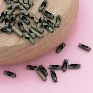 2.4mm Scoop Connector for ball chain, Antiqued Brass, fits 2.4mm chain