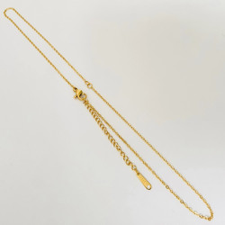 Long Lasting 18k stainless steel fine cable chain, 16 inch with lobster clasp, each