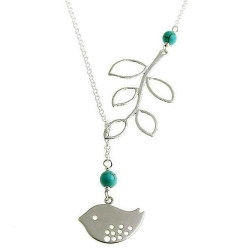 Leaf, pretty silver leaf charm, ideal for lariat necklace