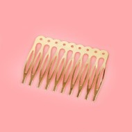 Hair Comb, Gold tone, With 10 Teeth, each